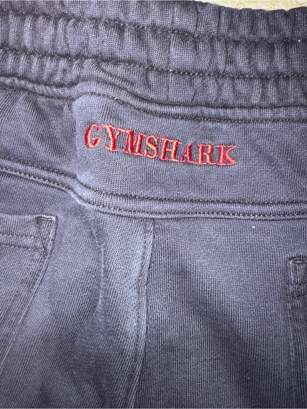 Gymshark Black Sweatpants with Red Accent Waistband - Picture 7 of 8